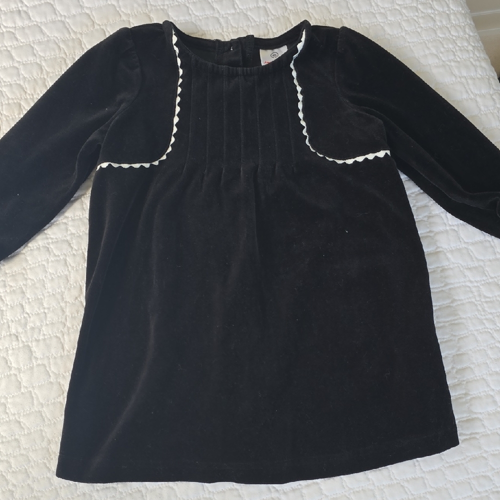 Hannah Andeesson Black Velour Dress